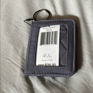 Vera Bradley NWT Gray Campus Double ID Wallet